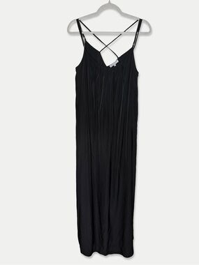 Amanda Uprichard for Le Tote Black Strappy Maxi Maternity Dress Size M
